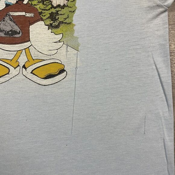 Vintage Shirt Mens Large Blue Hershey Chocolate Promo 80s Single Stitch - Picture 5 of 16